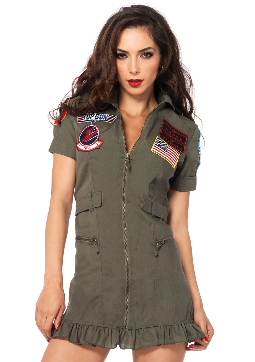 bunke pakke Tag et bad Leg Avenue Women's Plus Size Top Gun Pilot Dress Costume - Walmart.com