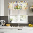 thumbnail image 4 of Spring Truck Flowers Curtain Valances for Windows, Kitchen Valance Window Treatments Panel 2 Pack, Watercolor Floral Butterflies Yellow Rod Pocket Short Curtains for Bathroom Bedroom 42 x 18 Inch, 4 of 8