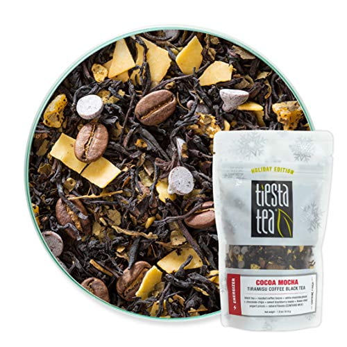 Tiesta Tea Cocoa Mocha, Tiramisu Coffee Loose Leaf Black Tea, 1.8 oz