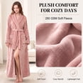 thumbnail image 5 of AMITOFO Plush Robes for Women Soft Warm Fleece Bathrobe Ladies Long Comfy Spa Bath Robe Housecoat, 5 of 8