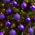 thumbnail image 4 of Nearly Natural Purple Plastic Holiday Christmas 3" Shatterproof Ornament Set, 20 Count, 4 of 4