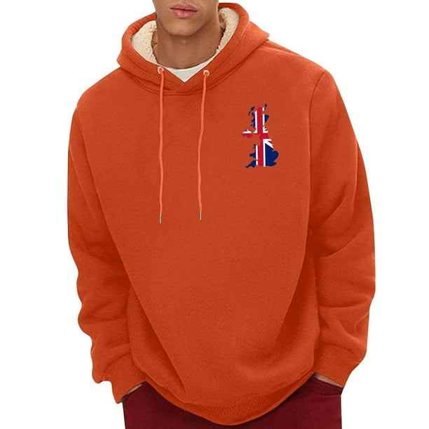 WILLBEST Sudaderas Navideñas para Hombre, Otoño e Invierno, con Capucha, Cálida y Cómoda, De Lana Gruesa y Terciopelo, Sudadera De Manga Larga con Cuello Redondo XXGrande