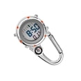 thumbnail image 2 of Injueey Mosquetón digital Clip Relojes Gancho Reloj Luminoso Multifunción Fob Enfermera Reloj Brújulas Semana Relojes Kits de experimentos de química Naranja, 2 of 6