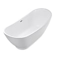 thumbnail image 6 of "Empava 69"" Luxury Freestanding Bathtub Acrylic Soaking SPA Tub in.Modern Stand Alone Bathtubs with Custom Contemporary Design, White", 6 of 12