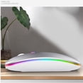 thumbnail image 4 of CHOK Rechargeable wireless mouse dual mode slim portable mouse with LED light USB 2.4GHz and Bluetooth 5.2 wireless silent mouse for laptop Windows/Mac system computers., 4 of 8