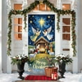 thumbnail image 5 of Biblical Christmas Door Cover - Nativity Scene with Angels,Star & Sheep - Religious Holiday Decor for Front Door - Waterproof & Reusable - Celebrate Christmas with Faith & Joy, 5 of 5
