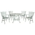 thumbnail image 2 of SAFAVIEH Thessaly Outdoor Patio 5 Piece Dining Set, Antique Green, 2 of 9
