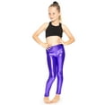 thumbnail image 2 of Stretch Is Comfort Girl's Metallic Mystique Leggings Shiny and Stretchy | Child Size 4 - 12, 2 of 6