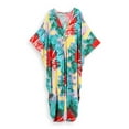 thumbnail image 4 of Vibrant Plus Size Dresses For Women V Neck Kaftan Dresses With Handmade Braided Trim Bohemian Beach Dresses Summer Maxi Tunic moomoo H, 4 of 10