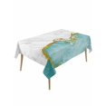 thumbnail image 2 of Turquoise Gold Marble Tablecloth Rectangle Table Cloths 54x108, Waterproof Tablecloth Outdoor Table Cloth, Modern Abstract Marble Crack Texture Washable Table Cover for Kitchen Dinning Party, 2 of 8