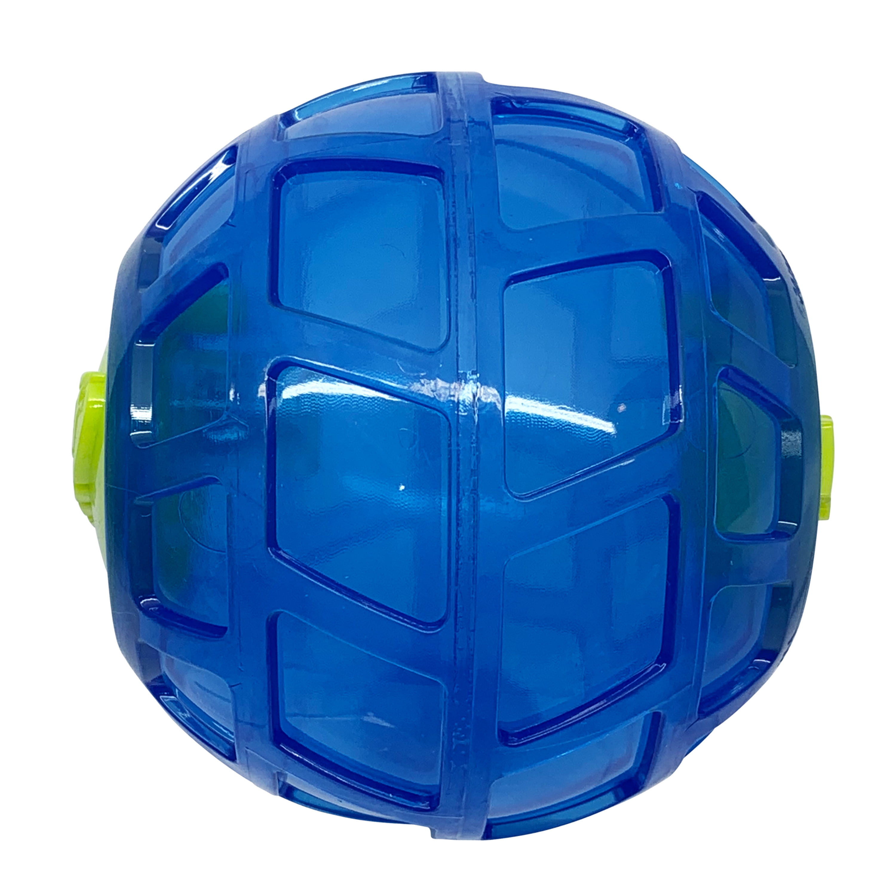 NERF Dog TPR EXO LED Ball Dog Chew Toy Blue 4in, 4in / 10cm