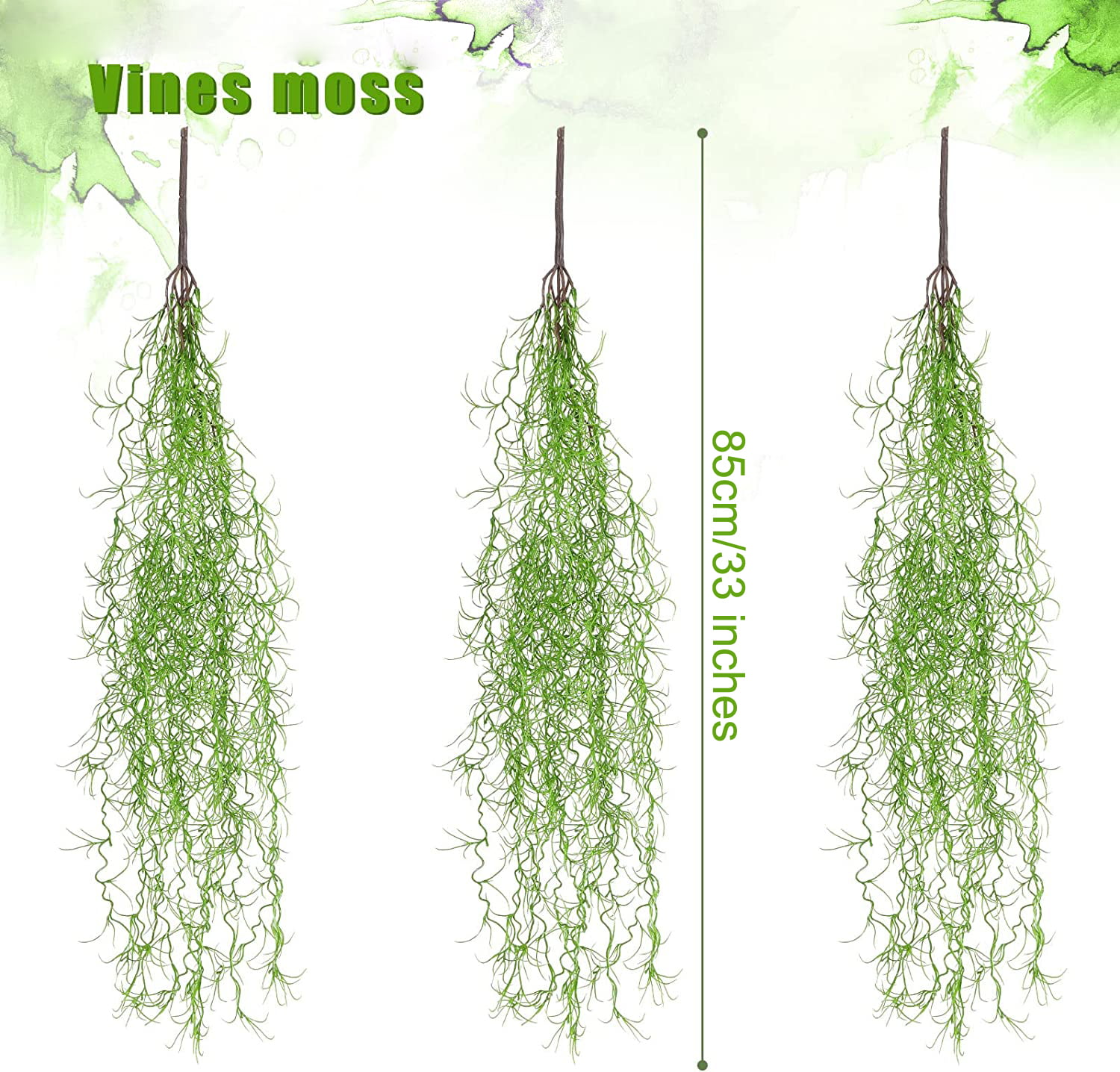 2pcs Faux Greenery Moss Potted Plants Realistic Spanish Moss - Temu