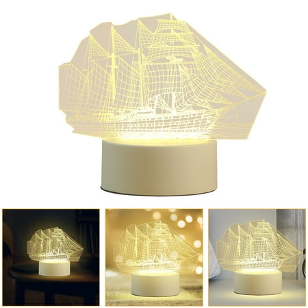 

Baabni Sailboat Creative And Warm 3D Stereo Night Light For The One You Love