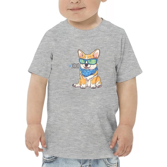 Hand Drawn Corgi Portrait Xoxo T-Shirt Toddler -Image by Shutterstock,  4 Toddler
