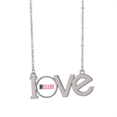 thumbnail image 1 of Hello Quote Encourage Positive Love Necklace Pendant Charm Jewelry, 1 of 3