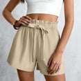 thumbnail image 7 of Shorts for Women Summer Casual High Waisted Wide Leg Drawstring Lounge Shorts Comfy 2026 Beach Vacation Clothes Brown XL, 7 of 7