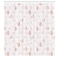 thumbnail image 2 of Ambesonne Pastel Shower Curtain, Soft Hatches and Leaves Art, 69"Wx70"L, Blush Rust and White, 2 of 4