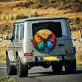 thumbnail image 5 of Naloa Vibrant Rainbow Butterfly A PVC Leather Spare Tire Wheel Cover Spare Tire Cover, for Car Truck SUV Camper Trailer Universal Fit(14-17in)-16 inch, 5 of 6