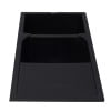 ALFI brand AB4620DI-BLA Black 46" Double Bowl Granite Composite Kitchen Sink with Drainboard