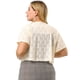 thumbnail image 5 of Women's Plus Size Shrug Cardigan Lace Allover Open Front Short Sleeve Crop Bolero Jacket Beige 4X, 5 of 7