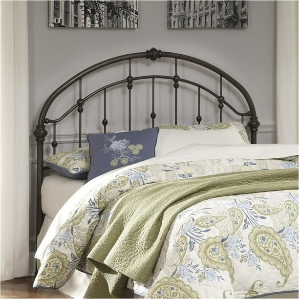 BOWERY HILL Wrought Iron Metal Queen Headboard in Bronze (Headboard