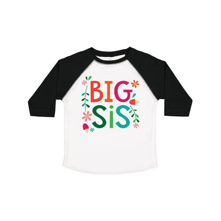 

Inktastic Big Sis Girls Cute Sister Announcement Gift Toddler Toddler Girl T-Shirt