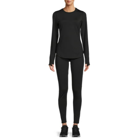 ClimateRight by Cuddl Duds Women's Arctic Proof Base Layer Top and Leggings, 2-Piece Thermal Set
