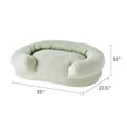 thumbnail image 3 of Beautiful Bolster Small Pet Bed, 21 x 27 x 7in, Sage by Drew Barrymore, 3 of 7