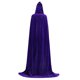 thumbnail image 3 of Billuyoard Capa con capucha de terciopelo para boda de Halloween, disfraces de , túnica Wicca Kits de decoración para fiestas violeta SG, 3 of 6