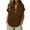❧382-Brown, variant on Women's Solid Linen Button Top - Casual Blouse for Everyday Style