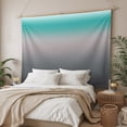 thumbnail image 3 of Turquoise Grey Ombre Tapestry for Bedroom Wall Hanging Tapestry,Teal Modern Geometric Striped Abstract Art Ceiling Backdrop Tapestries Poster Blanket Wall Decor for Teens Room Living Room 51" x 59", 3 of 8