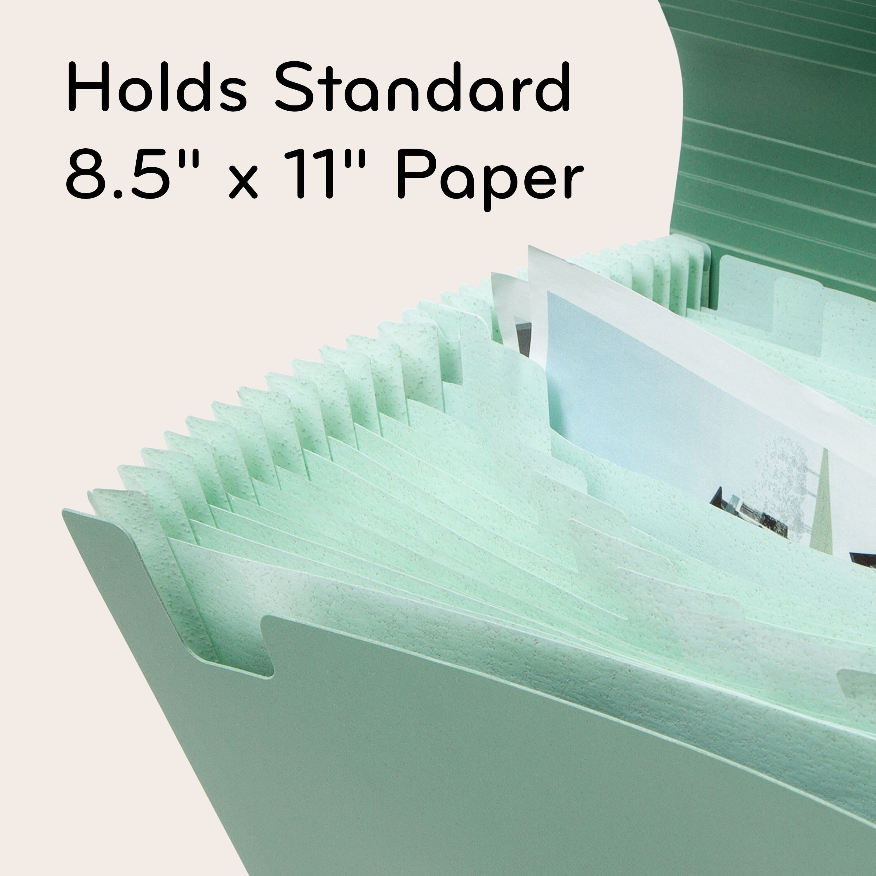 (2 pack) U Brands U-Eco Expanding Accordion File Folder, 26 Pockets, Green and Mint, Letter Size, 1 Count