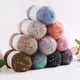 thumbnail image 4 of Xiao Hua Hilo de mohair de 200 g con puntos de colores, hilo suave para tejer a mano, para bufandas, chales y manualidades, color blanco A, 4 of 4