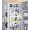 thumbnail image 6 of Asoibopi 8-Tier Adjustable Over the Door Pantry Organizer with 2 Sets Hooks Fits Most Doors, Hanging Spice Rack for Pantry Door Organizer And Storage, White, 6 of 11