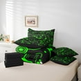 thumbnail image 4 of Erosebridal Video Game Bedding Queen Size,Lightning Polka Dots Comforter Sets with Sheets,Black Green Bedding Sets Queen Size,Microfiber Male Bedroom Decor,Reversible,7 Pieces, 4 of 6