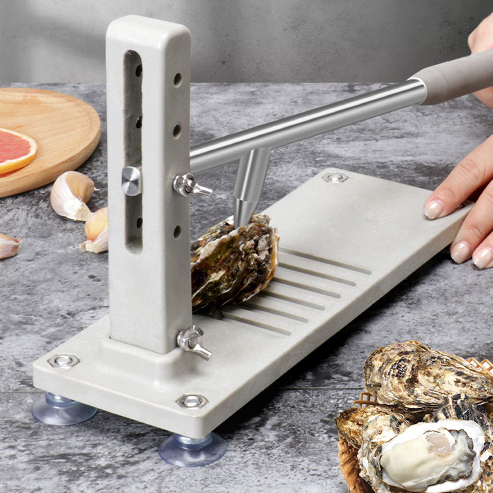 Oyster Shucker Machine Adjustable Opener For Small Medium Sized Big Oysters NEW 
