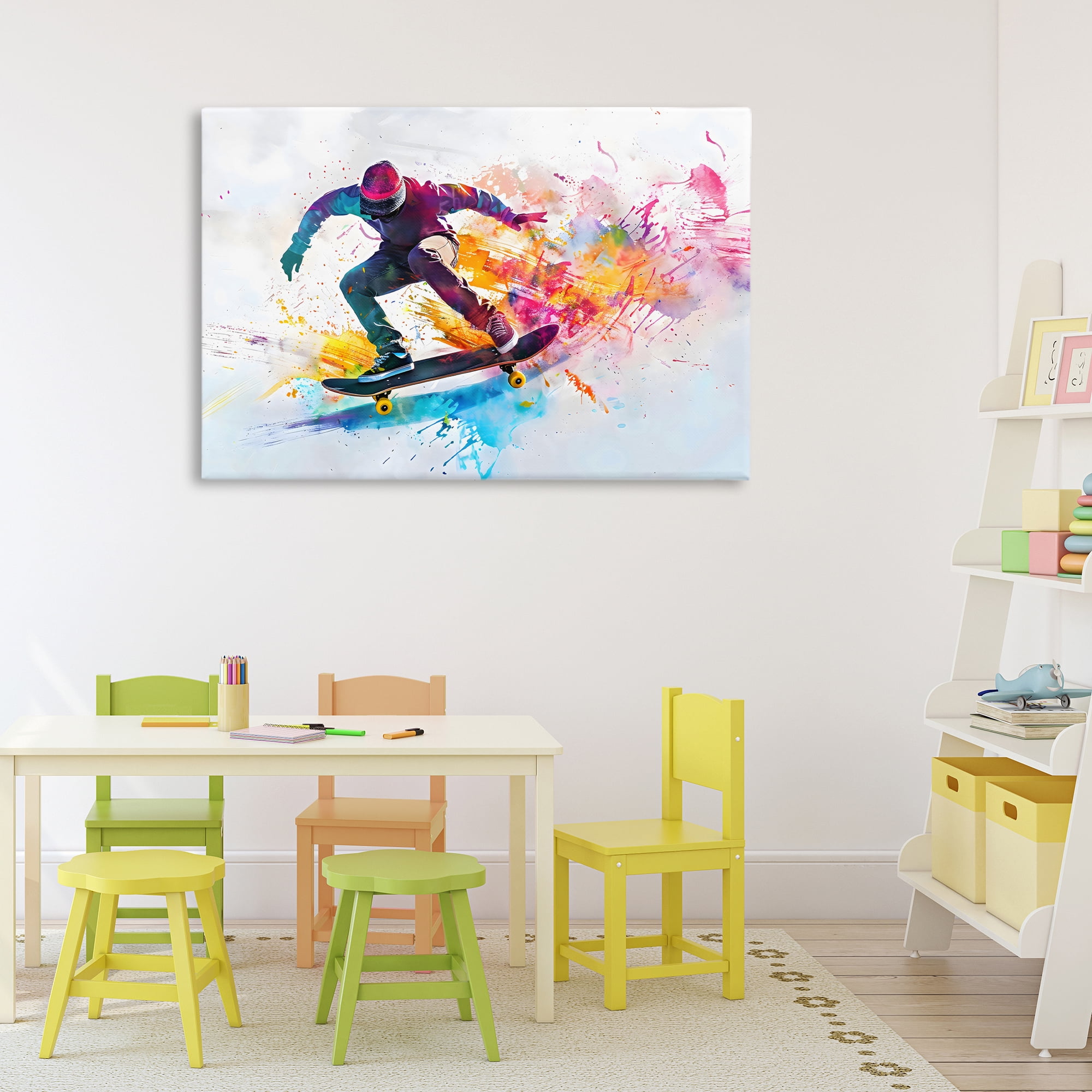 Stupell Industries Skateboarder in Motion Canvas Wall Art, design by Creative Studio
