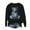 Black, variant on Womens Bear Print Sweatshirt Drop Shoulder Design Stretchy Fabric Relaxed Silhouette for Daily Errands Black S