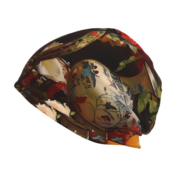 KLL Elegant Still Life Roses Winter Fall Beanie Knit Hats for Men & Women - Warm & Soft Stylish Toboggan Caps for Cold Weather