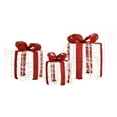 thumbnail image 4 of Yunken 3 Pieces Christmas Lighted Gift Boxes Decorations with 60 LED Lights for Indoor and Outdoor Holiday Display, 4 of 9
