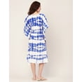 thumbnail image 3 of Moomaya Women's Printed Viscose Kaftan Dress, Round Neck, Asymmetric Hem Midi Dress, 3 of 7