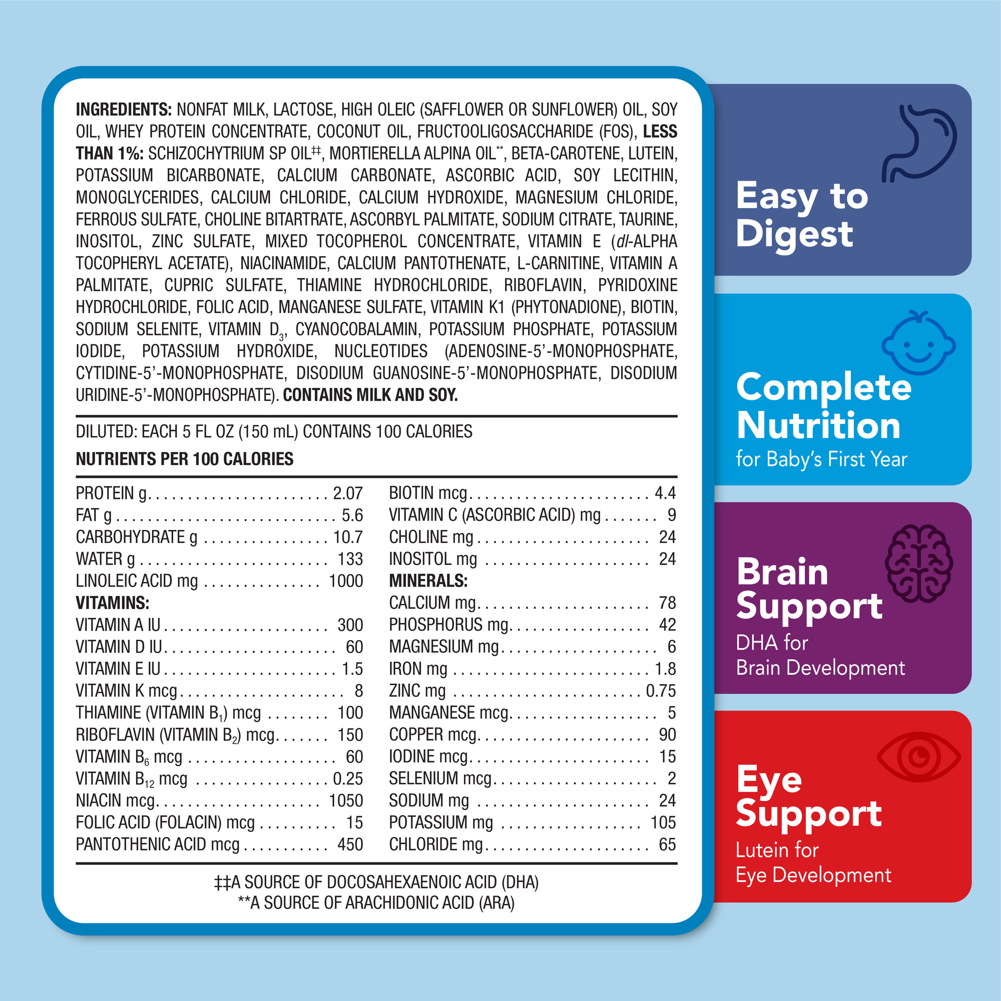 Fórmula infantil en polvo Parent's Choice Advantage con hierro; DHA, luteína, vitamina E, 33.2 oz 5