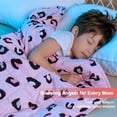 thumbnail image 2 of Anjee Weighted Blanket for Kids, All Season Soft Cozy Washable Heavy Calming Blanket, Pink Leopard 3 lbs 36" x 48", Ideal for Home School Naps, 2 of 8