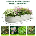 thumbnail image 3 of Acekid 4.5x2x1 FT Oval Raised Garden Bed, 2 Pcs Galvanized Planter Beds, Outdoor Raised Beds for Garden, Open-Ended Base, Large Metal Planter, 3 of 7