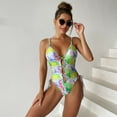 thumbnail image 2 of SWSMCLT Women's Cheeky Brazilian Padded Beach Swimming High Waisted Bathing Suit Sexy Swimsuit One Piece Swimsuit Green 8, 2 of 4