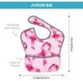 thumbnail image 4 of Bingfone Mess-Proof Baby Bib - Waterproof Bib For Baby Boy Or Girl With Food Catcher Pocket, Unisex-Breast Cancer Ribbons Awareness, 4 of 8