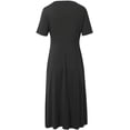 thumbnail image 5 of Robes de Printemps pour Femmes Décontractées Manches 3/4 Longue Robe Évasée Basique Plage Vacances Travail Maxi Robe 2025, 5 of 5