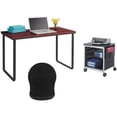 thumbnail image 1 of Safco 3 Piece Office Set with Scoot Printer Stand, Workstation and Swivel Ball Chair, 1 of 5