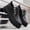 Black, variant on CIAKGIAF Mens Shoes British Style Lace Up Casual Shoes,Low Top Round Toe Shoes
