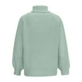 thumbnail image 4 of HAPIMO Women's Long Sleeve Sweater Casual Turtleneck Chunky Knit Loose Oversized Pullover Winter Solid Jumper Tops Teen Girls Clothes Army Green XXL, 4 of 6